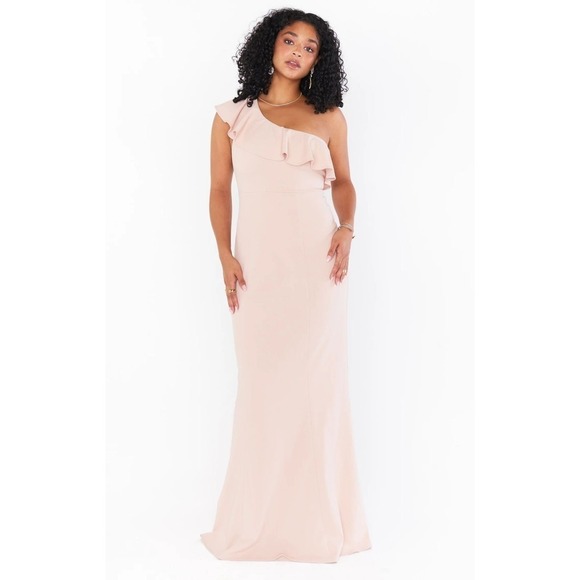 Show Me Your Mumu Florentine Maxi Dress Dusty Blush Stretch XS - Picture 2 of 4